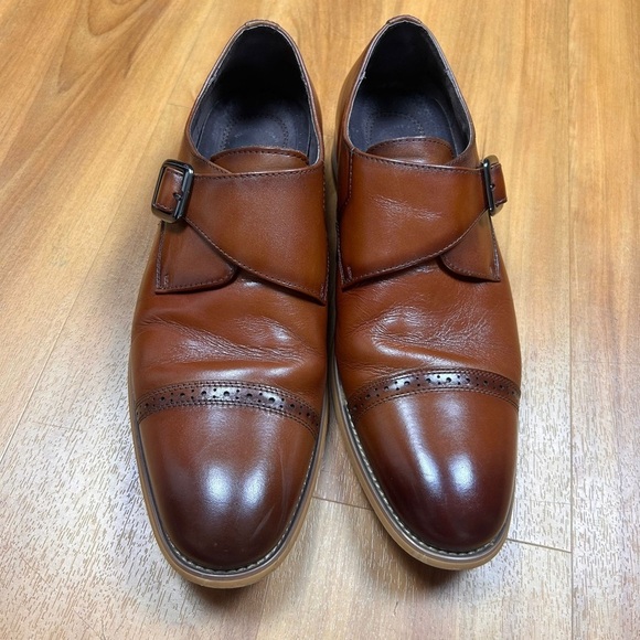 Stacy Adams Men’s Tan and Black Loafers Leather Size 11M - Picture 1 of 10